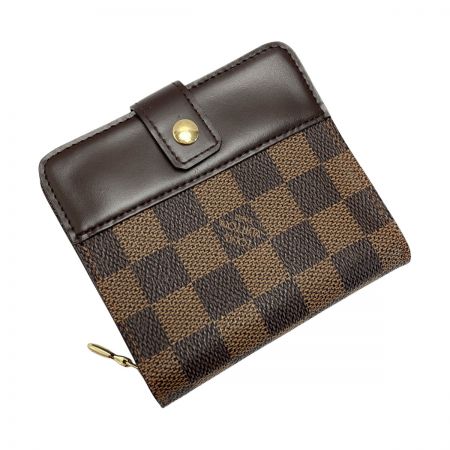  LOUIS VUITTON ルイヴィトン ダミエ コンパクトジップ N61668 2つ折り財布 ラウンドファスナー