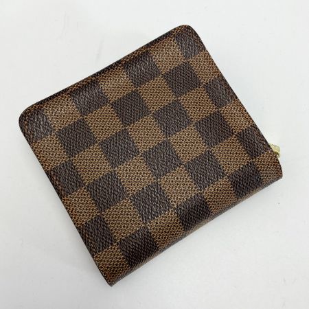  LOUIS VUITTON ルイヴィトン ダミエ コンパクトジップ N61668 2つ折り財布 ラウンドファスナー