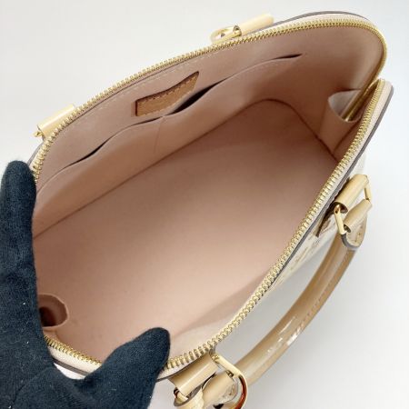  LOUIS VUITTON ルイヴィトン モノグラム ヴェルニ アルマPM M91614 ローズフロランタン ハンドバッグ パドロック・キー有