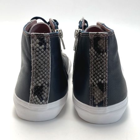  ROSIER ロジエ パイソン柄 インヒールスニーカー サイドジップ 81-90090 ネイビー×グレー SIZE 40 レディース 箱付き