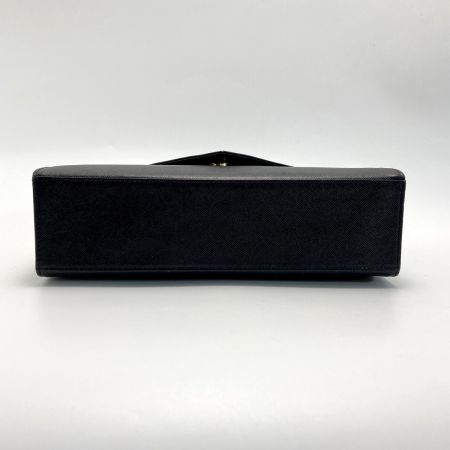  Yves Saint Laurent イブサンローラン YSLロゴ ハンドバッグ ブラック レザー 布袋有 ヴィンテージ