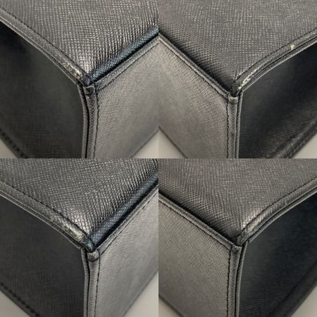  Yves Saint Laurent イブサンローラン YSLロゴ ハンドバッグ ブラック レザー 布袋有 ヴィンテージ