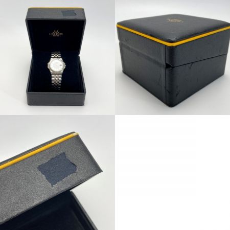  SEIKO セイコー クレドール 18KT+SS 8J82-6A30 シルバー クォーツ メンズ 腕時計 ケース有 CREDOR