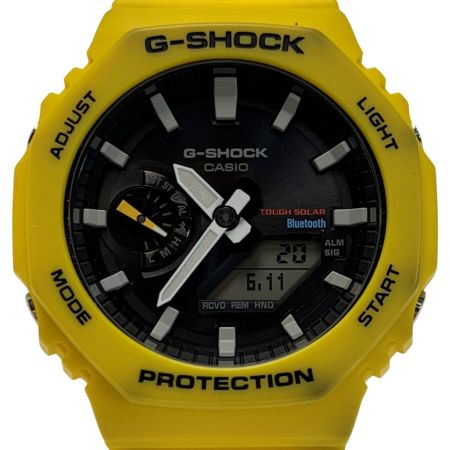  CASIO カシオ G-SHOCK ソーラー充電 ラバー GA-B2100C-9AJF イエロー 腕時計 メンズ