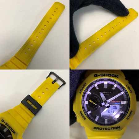  CASIO カシオ G-SHOCK ソーラー充電 ラバー GA-B2100C-9AJF イエロー 腕時計 メンズ