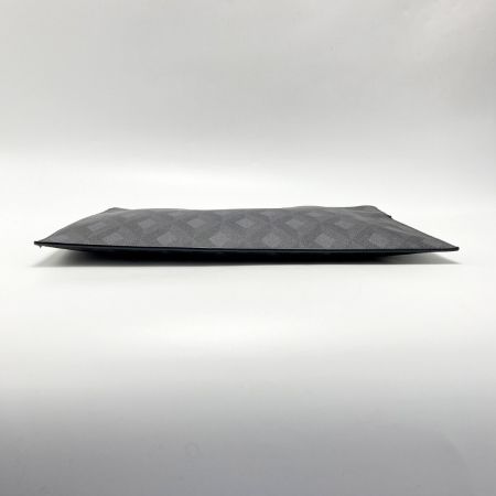  dunhill ダンヒル カドガン エンジンターンプリント セカンドバッグ グレー/ブラック クラッチバッグ 布袋有