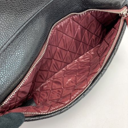  CHANEL シャネル ココマーク マトラッセ 2つ折り クラッチバッグ A69391 ブラック キャビアスキン 箱・布袋有