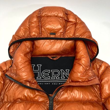  HERNO ダウンジャケット ト サイズ 40 レディース 14431-1370-3 オレンジ