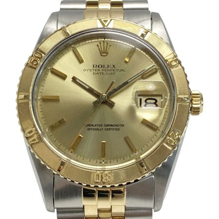  ROLEX ロレックス デイトジャスト サンダーバード SS/YG 1625 シャンパンゴールド 自動巻き メンズ 腕時計