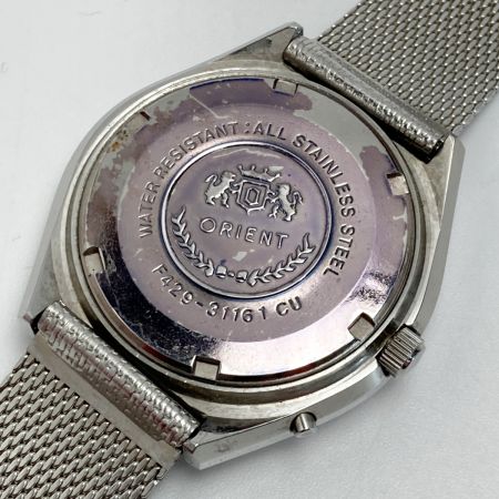  ORIENT オリエント クロノエース デイデイト 23石 カットガラス F429-31161 グリーン 自動巻き メンズ 腕時計 