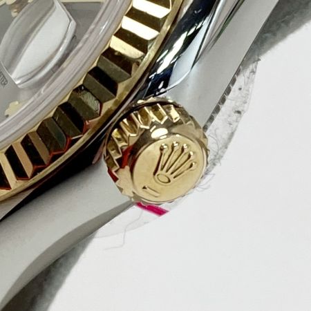  ROLEX ロレックス デイトジャスト K番 SS×K18YG 79173 グレー 自動巻き レディース 腕時計 箱・取説有