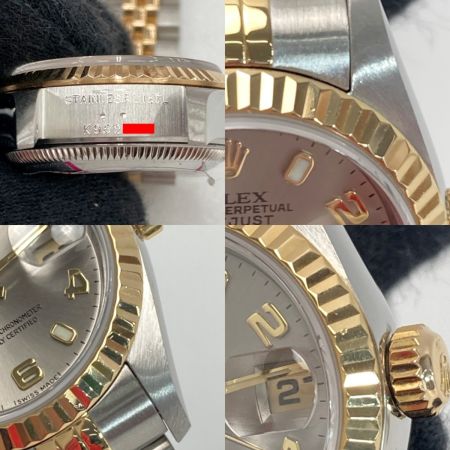  ROLEX ロレックス デイトジャスト K番 SS×K18YG 79173 グレー 自動巻き レディース 腕時計 箱・取説有