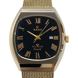 ☆☆ RADO ラドー バルボア V デイト 711.9573.3 ブラック クォーツ メンズ 腕時計 BALBOA Bランク