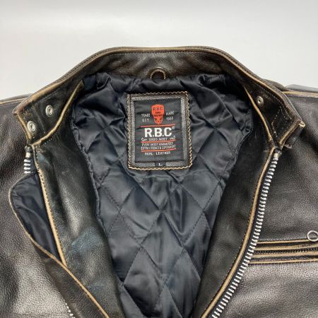  RBC レザージャケット サイズ L メンズ ダークブラウン