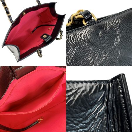  CHANEL シャネル ココマークチェーンショルダー シャイニー エイジド カーフスキン AS1943 ブラック ギャランティーカード付