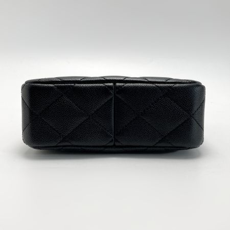  CHANEL シャネル ココマーク マトラッセ チェーンショルダーバッグ AS3830 ブラック キャビアスキン ハート ミニホーボー