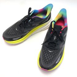 ☆☆ HOKA CLIFTON クリフトン 9 スニーカー HOKA  M CLIFTON 9 ブラック 27.5cm メンズ Bランク