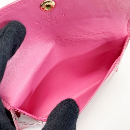  LOUIS VUITTON ルイヴィトン ヴェルニ アンヴェロップ プラット M919AF ピンク ポーチ レディース