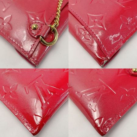  LOUIS VUITTON ルイヴィトン ヴェルニ アンヴェロップ プラット M919AF ピンク ポーチ レディース