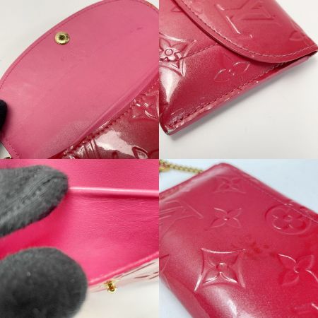  LOUIS VUITTON ルイヴィトン ヴェルニ アンヴェロップ プラット M919AF ピンク ポーチ レディース