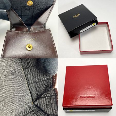  CELINE セリーヌ ヴィンテージ カーフ 09131/259 ブラウン 財布 コインケース  箱有