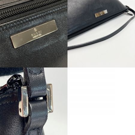  GUCCI グッチ アクセサリーポーチ 039.1103 ブラック レザー ハンドバッグ
