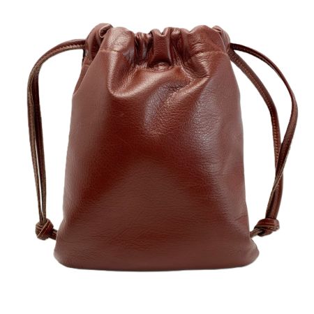  Somes Saddle ソメスサドル 巾着ポーチ  ブラウン レザー