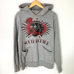 ☆☆ SOFT MACHINE プルオーバーパーカー  NOTORIOUS HOODED グレー サイズ L メンズ Bランク