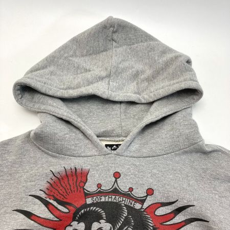  SOFT MACHINE プルオーバーパーカー  NOTORIOUS HOODED グレー サイズ L メンズ