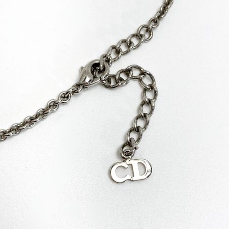  Christian Dior クリスチャンディオール ロゴ ネックレス シルバー メッキ DIORロゴ 箱有