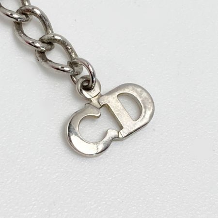  Christian Dior クリスチャンディオール ロゴ ネックレス シルバー メッキ DIORロゴ 箱有