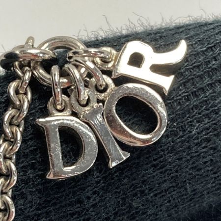  Christian Dior クリスチャンディオール ロゴ ネックレス シルバー メッキ DIORロゴ 箱有