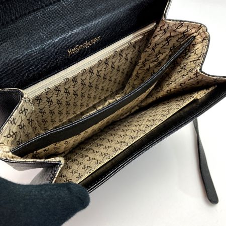  Yves Saint Laurent イブサンローラン YSLロゴ ショルダーバッグ ブラック レザー ヴィンテージ
