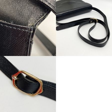  Yves Saint Laurent イブサンローラン YSLロゴ ショルダーバッグ ブラック レザー ヴィンテージ