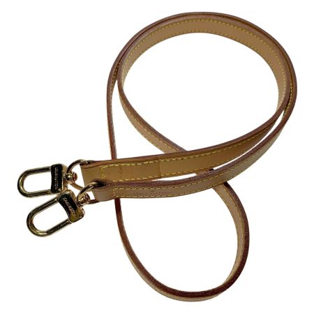  LOUIS VUITTON ルイヴィトン ヌメ革 レザー ベージュ 110cm ショルダーストラップ  バッグ用アクセサリー ゴールド金具