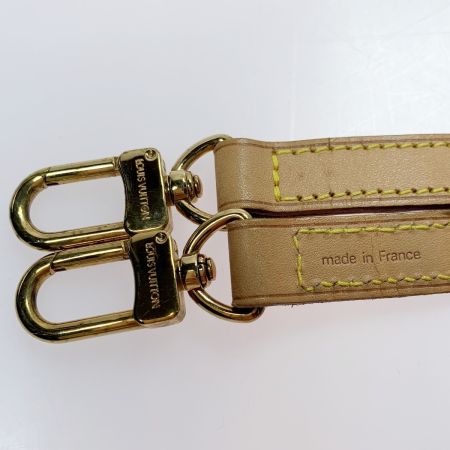  LOUIS VUITTON ルイヴィトン ヌメ革 レザー ベージュ 110cm ショルダーストラップ  バッグ用アクセサリー ゴールド金具