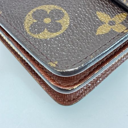 LOUIS VUITTON ルイヴィトン モノグラム コンパクトジップ M61667 ブラウン 2つ折り財布