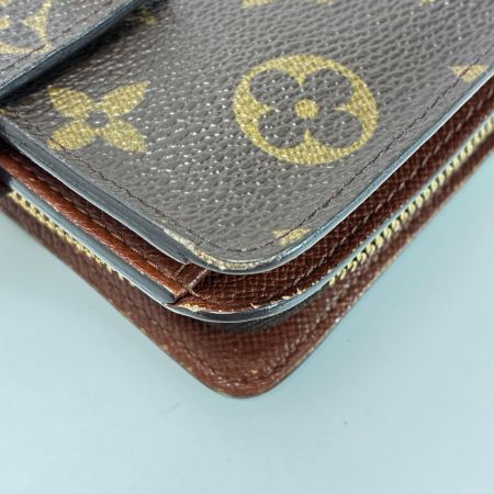 LOUIS VUITTON ルイヴィトン モノグラム コンパクトジップ M61667 ブラウン 2つ折り財布