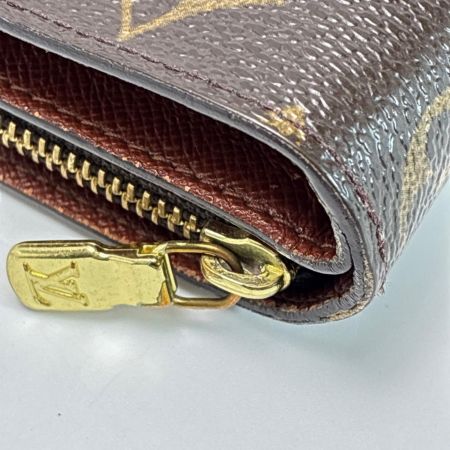 LOUIS VUITTON ルイヴィトン モノグラム コンパクトジップ M61667 ブラウン 2つ折り財布