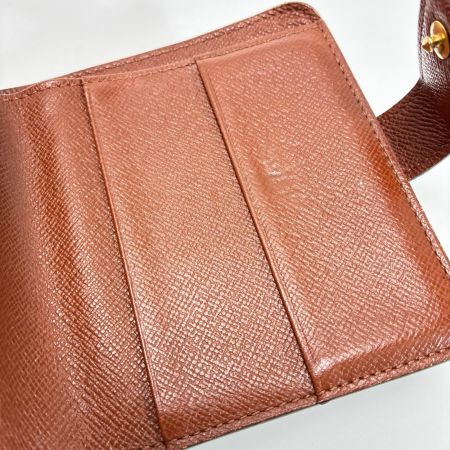 LOUIS VUITTON ルイヴィトン モノグラム コンパクトジップ M61667 ブラウン 2つ折り財布