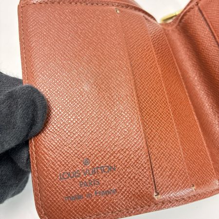 LOUIS VUITTON ルイヴィトン モノグラム コンパクトジップ M61667 ブラウン 2つ折り財布