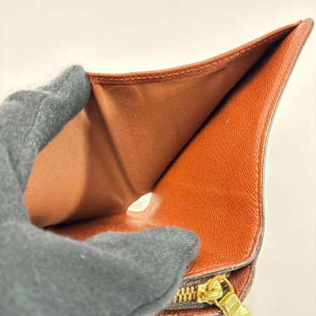 LOUIS VUITTON ルイヴィトン モノグラム コンパクトジップ M61667 ブラウン 2つ折り財布