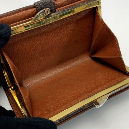  LOUIS VUITTON ルイヴィトン ノグラム ポルトフォイユ・ヴィエノワ M61674 ブラウン 2つ折り財布 レザー レディース ゴールド金具