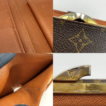  LOUIS VUITTON ルイヴィトン ノグラム ポルトフォイユ・ヴィエノワ M61674 ブラウン 2つ折り財布 レザー レディース ゴールド金具
