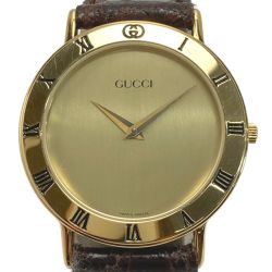 ☆☆ GUCCI グッチ GP 3000.2.M ゴールド クォーツ メンズ 腕時計 Bランク