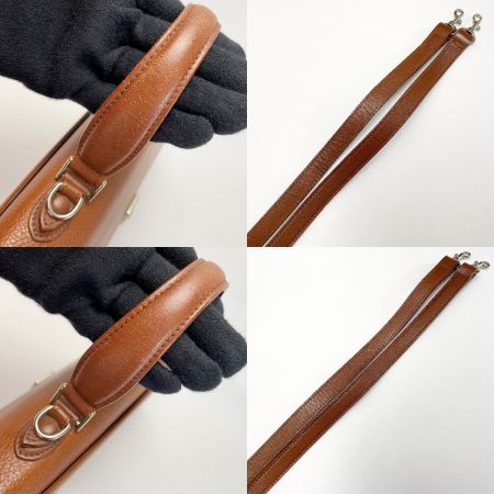  Burberrys バーバリーズ ストラップ付 レザー ブラウン 2WAYショルダーバッグ レディース ゴールド金具