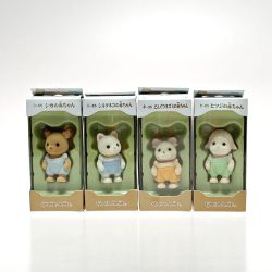 ☆☆  シルバニアファミリー ヒツジ・どんぐりネズミ・シカ・シルクネコの赤ちゃん 4体セット  Bランク