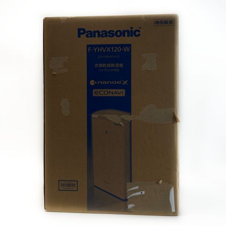  Panasonic パナソニック 衣類乾燥除湿機 ハイブリット式 クリスタルホワイト F-YHVX120-W