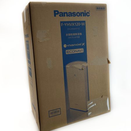  Panasonic パナソニック 衣類乾燥除湿機 ハイブリット式 クリスタルホワイト F-YHVX120-W