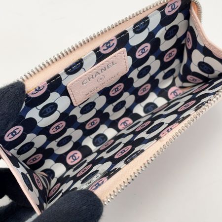  CHANEL シャネル マトラッセ カードケース AP3630 ライトピンク ココマーク ラムスキン コインケース